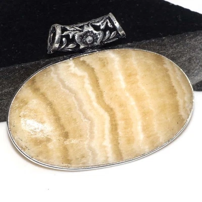 大量 Laguna 蕾丝方解石 925 镀银宝石吊坠 1.5 GW — 第 1/3 张图片