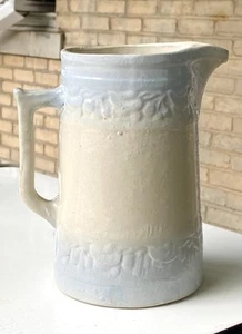 8 1/4” RED WING Cherry Band Gray Salt Glaze Stoneware Pitcher Farmhouse Country - Picture 1 of 23