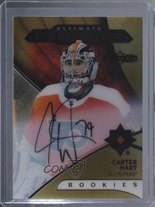 2018 Ultimate Collection Introductions Showcase Gold Carter Hart Rookie Auto RC