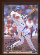 1996 Fleer LUIS GONZALEZ Signed Card autograph AUTO CUBS DBACKS ASTROS