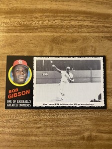 1971 Topps Greatest Moments #24 Bob Gibson EXMT+ to NM Nicely Centered