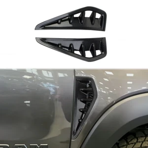 Cubierta de ventilación de carrocería lateral estilo fibra de carbono para 2021-2025 RAM 1500 TRX/RHO - Imagen 1 de 26