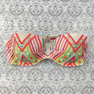 Victoria's Secret Fashion Exclusive White Artisanal Design Bra Women's 34 C - Picture 1 of 10