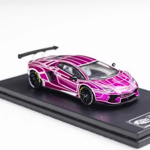 King Model 1/64 Lamborghini Aventador LP700 LB luminous Purple Diecast Car Model - Picture 1 of 7