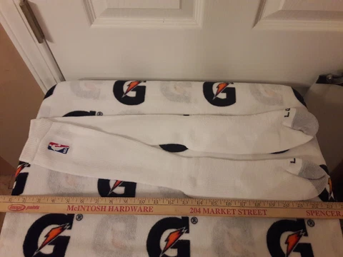 New Orleans Pelicans GAME TEAM ISSUE 23 INCH SOCKS SIZE L PURCHASED FROM TEAM Cover