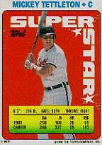 1990 Topps Sticker Backs #57 Mickey Tettleton stickers on front might vary