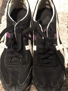Asics Revolve HN875 Black/White/Purple Athletic Sports Trainers Size 8.5 - Picture 1 of 3