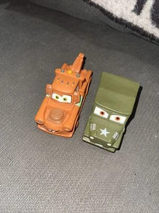 Disney Pixar Cars Tow Mater Figurine And Jeep - Picture 1 of 5