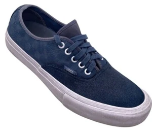 Vans Shoes Men Size 8 Comfy Cush Blue Checkers Low Top Lace Ups 500714 Skate - Picture 1 of 10