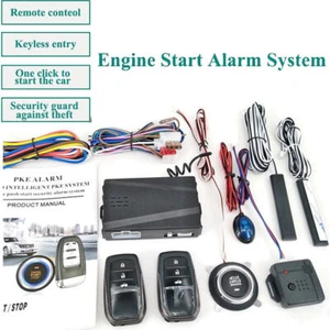 12V Car SUV Keyless Entry Push Button Alarm System Remote Engine Start Stop Kit - Picture 1 of 12
