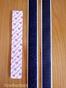 VELCRO® Brand 1m Hook And 1m Loop Sticky Glue Back Adhesive Tape 25mm Black - Picture 1 of 1