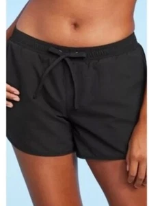 Kona Sol Women's Black Swim Shorts with Tie Closure Size L NWT - Picture 1 of 2