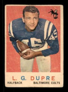 1959 Topps #163 L.G. Dupre G Colts UER 550157
