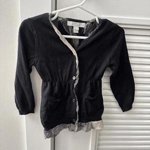 Burberry Children toddler cardigan, Girls 2Y Black w/tan +black Burberry Check  - Picture 1 of 6