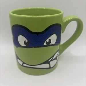 2012 Teenage Mutant Ninja Turtles Leonardo Mug Cup Glitter Mask Blue Ceramic - Picture 1 of 6