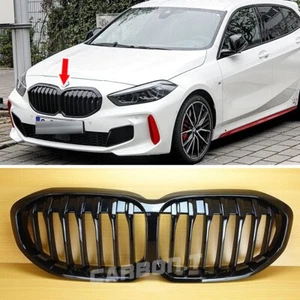 Painted Black Front Grille For BMW F40 118i 2019-2023 Hatchback 2D/4D Facelift - Picture 1 of 6