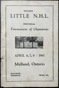 1961 Little NHL Minor Hockey Tournament Program Bobby Orr Parry Sound Vintage - Picture 1 of 11