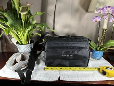 Bolsa de transporte negra para cámara de video Sony Handycam vintage con correa en muy buena condición + forma Foto 1 de 4