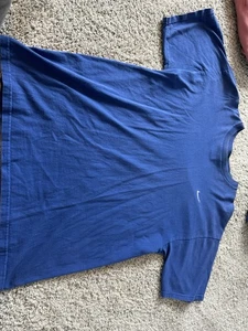Herren T-Shirt Nike Kurzarm Größe L Einfarbig Blau - Bild 1 von 3