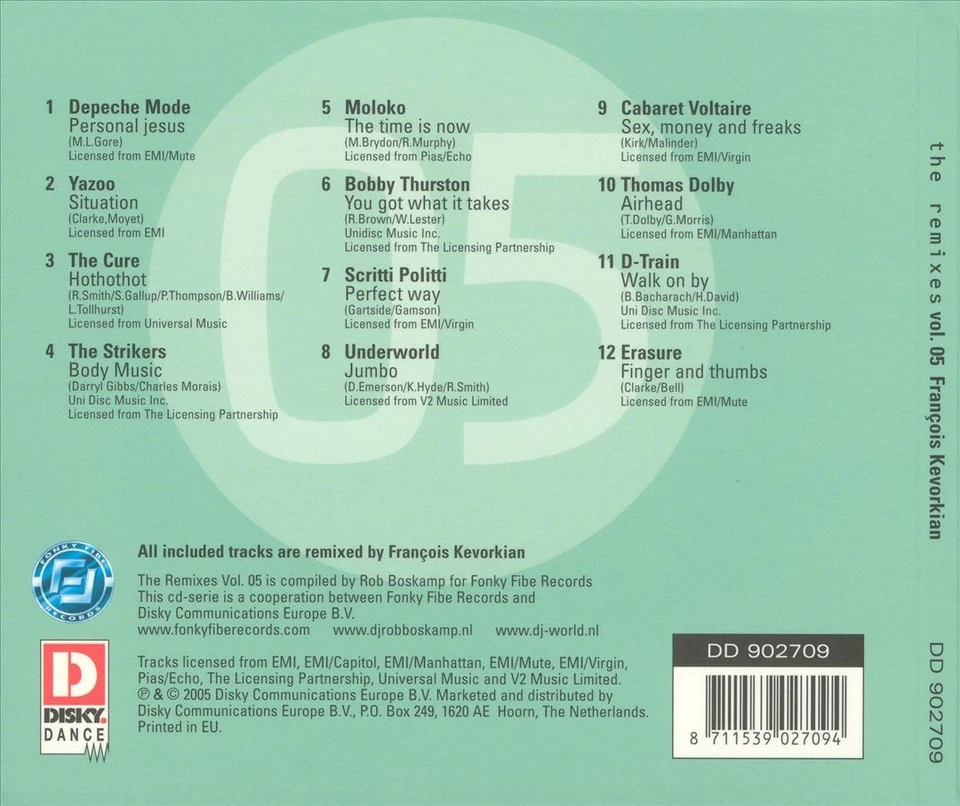 VARIOUS ARTISTS REMIXES, VOL. 5: FRANCOIS KEVORKIAN NEW CD - Image 1 of 1