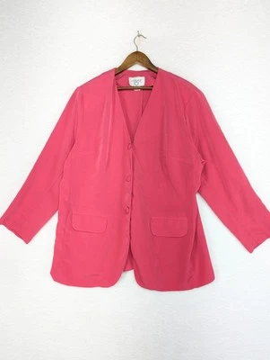 Jaqueta Blazer Rosa Vintage Anos 80 Cervelle Feminina EUA GG 1X - Imagem 1 de 4