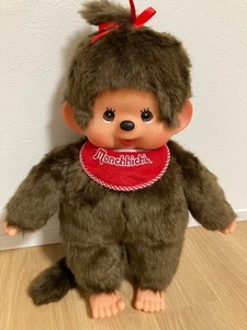Peluche pupazzo Monchhichi Premium Standard ragazza marrone taglia L Ht 17,7 pollici Sekiguchi - Foto 1 di 9