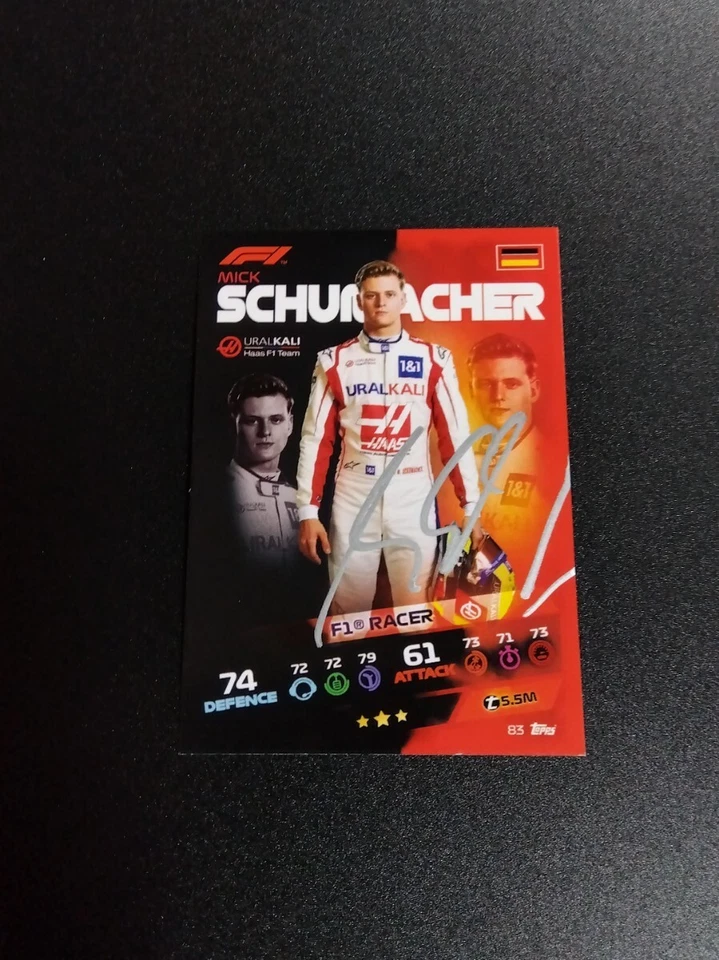 Topps Formula 1 Mick Schumacher Signed Trading Card Suzuka 2023 Mint - Image 1 of 1