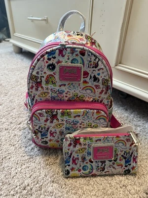 Loungefly Lisa Frank Iridescent Mini Backpack & Wallet ; Brand New  - Image 1 of 3