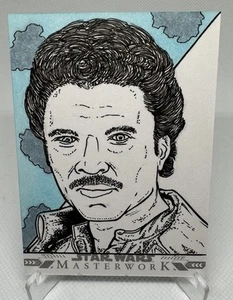2023 Topps Star Wars Masterwork 1/1 Sketch Lando Calrissian by Rusty Gilligan - Picture 1 of 2