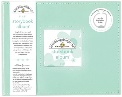 DOODLEBUG 5728 Storybook Album 8X8-Mint - Imagem 1 de 2