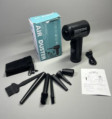 Keyboard Car Air Duster Blower PC Cleaner 3 Gear Cordless Powerful Easy 91000RPM - Image 1 of 4