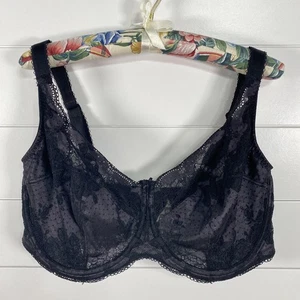 Panache Clara Bra Womens 38GG Lace Underwire Full Coverage Unlined Sheer Sexy - Picture 1 of 12