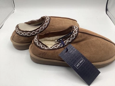 JACK WILLS DAMEN SLIPPER KUSCHELIGE HAUSSCHUHE GRÖSSE 7UK BRANDNEU HELLBRAUN MIT FELL GEFÜTTERT