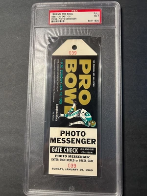 Boleto de prensa completa del Pro Bowl 1969 de la NFL PSA7 MVP GRABRIEL/M. OLSEN!! Foto 1 de 2