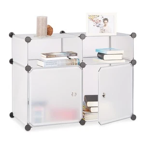 Estanteria modular con 4 compartimentos mueble de almacenamiento fácil limpieza - Imagen 1 de 25