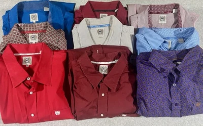 Lote de 9 Cinch Para Hombres XXL Manga Larga Abotonada Western Sólido Cuadros 17901 Foto 1 de 4