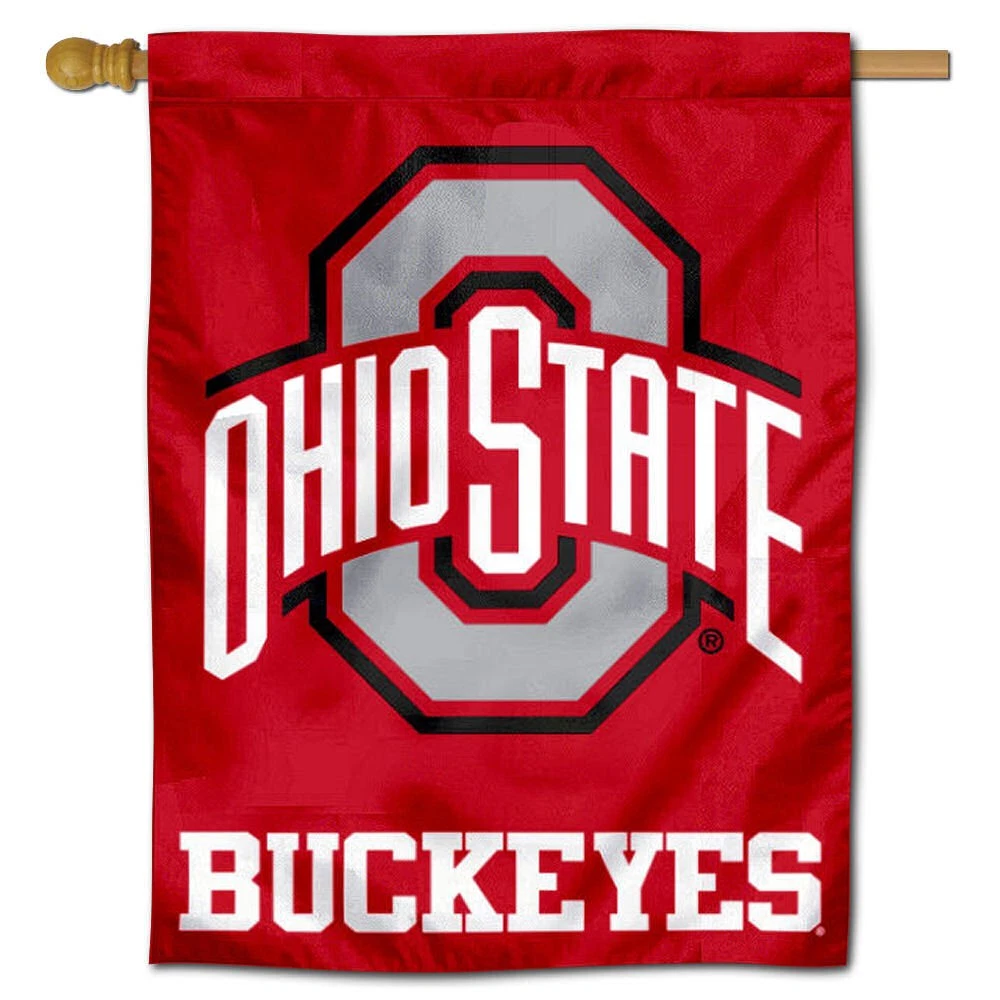 Ohio State University Gartenflagge – Doppelseitig, 100% Polyester, Offiziell Lizenziert (Design I)