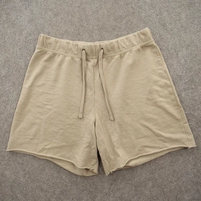 Pantalones cortos James Perse para mujer pequeños 1 beige polar cintura elástica cordón Foto 1 de 4