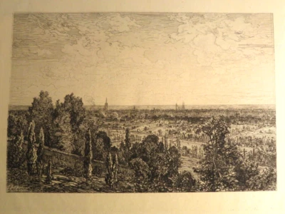 Maxime LALANNE (1827-1886) EAU FORTE ORIGINALE BORDEAUX CENON IMPRESSIONNISME - Photo 1/4