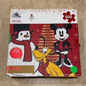 BRAND NEW 500 Piece DISNEY Christmas Puzzle (Mickey, Minnie, Pluto) Collection - Picture 1 of 2