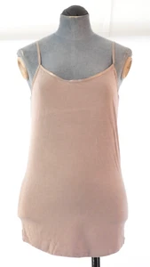 Joseph Stretch Camisole Top Beige Strappy Tank Basic Jersey Yoga Casual Size XL - Picture 1 of 11