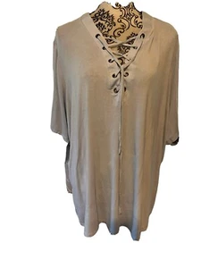 Denim 24/7 Knit Light Blue Blouse Tunic Top Women’s Plus Size 1X 22/24 - Picture 1 of 11