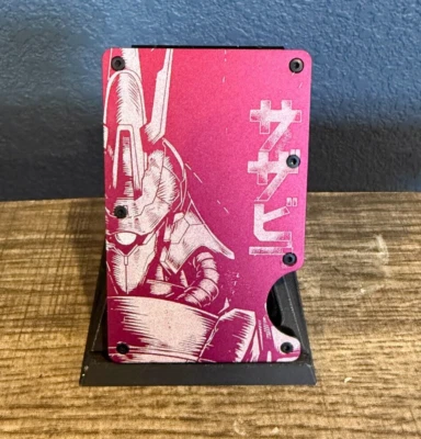 Gundam MSN-04 Sazabi Custom Engraved RFID EDC Slim Metal Aluminum Wallet - Image 1 of 4