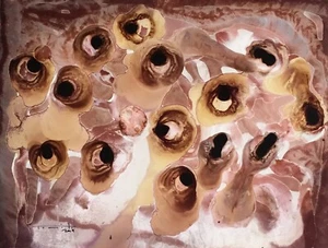 Jose Tonito Original Fine art painting.Organic realistic.SUSPICIOUS ELEMENT - Picture 1 of 3