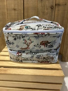 Vera Bradley 4 PC Cosmetic Organizer Set Travel Makeup Case Merry Mischief New - Picture 1 of 5