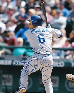 SCOTT HAIRSTON   LOS ANGELES DODGERS   ACTION SIGNED 8x10