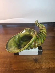 Vintage Atlantic Mold Ceramic Cornucopia, Horn 1970s - Picture 1 of 12