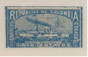 Kolumbien Briefmarke Scott #209, postfrisch stark aufklappbar - Bild 1 von 1