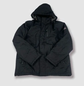 $100 Spire by Galaxy Men's Black Bibbed Heavyweight Parka Coat Jacket Size L - Picture 1 of 2