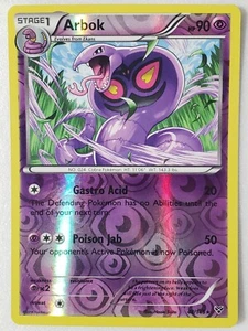 REVERSE HOLO Arbok 48/146 LP - XY Base Set Pokemon Card Naoki Saito Art - Picture 1 of 2